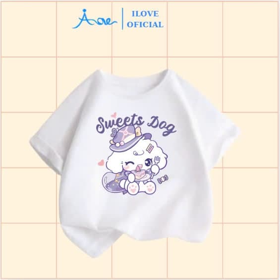Ảnh ILOVE Áo thun CHÚ THỎ MELOLY, áo phông cộc tay chất COTTON mềm mịn, thoáng mát dành cho bé gái 8.5-32kg 3