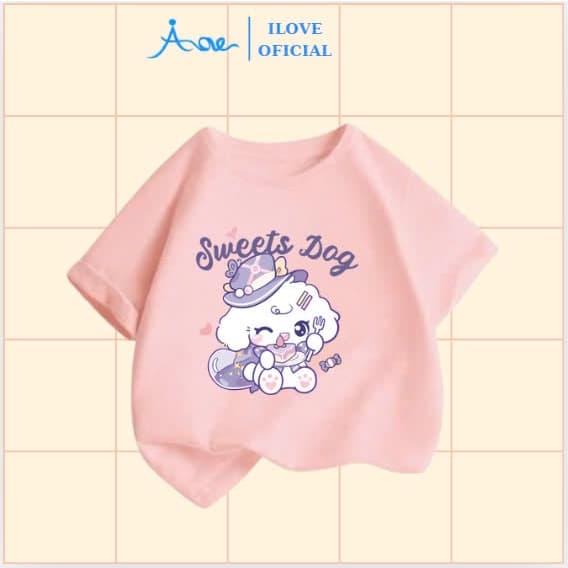 Ảnh ILOVE Áo thun CHÚ THỎ MELOLY, áo phông cộc tay chất COTTON mềm mịn, thoáng mát dành cho bé gái 8.5-32kg 4