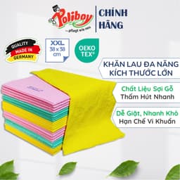 Thumbnail Khăn Lau Đa Năng MEIKO ĐỨC 38x38cm Khăn Lau Bếp Cỡ Lớn, Siêu Thấm Hút Nước, Mềm Mịn, Khăn Lau Kính, Khăn Lau Ô Tô 1