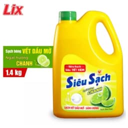 Thumbnail Combo 2 nước rửa chén Lix siêu sạch hương chanh can 1,4kg tặng 1 nước lau bếp On1 tinh dầu chanh Yuzu, 2C-NS140+N6701 2