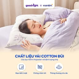 Thumbnail Bộ Ga Gối 4 Món Vua Nệm Goodnight Bamboo 25cm, Bộ Ga Đũi Họa Tiết Trang Nhã, Gân Đũi Mềm Mại, Thoáng Mát 4