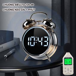 Thumbnail Đồng hồ báo thức Sipanic HL88 2 chế độ báo thức màn hình led sáng chuông siêu to 3