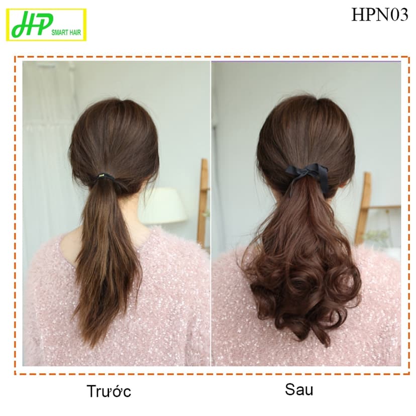 Ảnh Tóc giả ngoạm xoăn HP SMART HAIR, mã HPN03, tóc như tóc thật 3