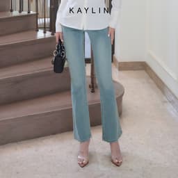 Thumbnail Quần JEAN KAYLIN form ôm ống loe chất vải Denim dầy dặn phong cách BST Hè 2025 - N2454 1