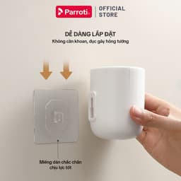 Thumbnail Hộp Nhả Kem Tự Động Dán Tường, Hộp Nhả Kem Đánh Răng Rời Có Nắp Đậy Thông Minh Parroti Morning -  MI01 3