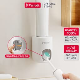 Thumbnail Hộp Nhả Kem Tự Động Dán Tường, Hộp Nhả Kem Đánh Răng Rời Có Nắp Đậy Thông Minh Parroti Morning -  MI01 1