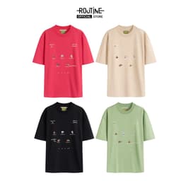 Thumbnail Áo Thun Tay Ngắn Vải S.Cafe In Patch Form Boxy - Routine 10S25TSS048 3
