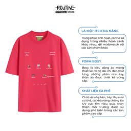 Thumbnail Áo Thun Tay Ngắn Vải S.Cafe In Patch Form Boxy - Routine 10S25TSS048 1