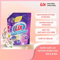 Thumbnail Combo nước giặt 3,2kg và nước xả 2,2kg hương ngàn hoa lưu hương 24h N7403 + 17702 Lixco Việt Nam 1