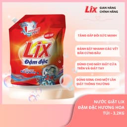Thumbnail Combo 2 Túi nước giặt Lix đậm đặc hương hoa túi 3.2kg/ túi làm sạch cực nhanh vết bẩn 2C-NG003 1