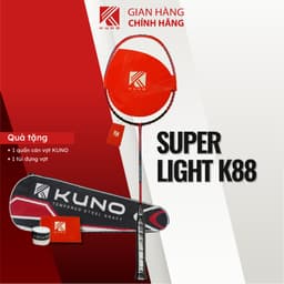 Thumbnail Vợt cầu lông KUNO chính hãng, chất liệu full carbon cao cấp, 6U nhẹ 72g, vợt công thủ toàn diện, dễ chơi, căng sẵn 11kg 1
