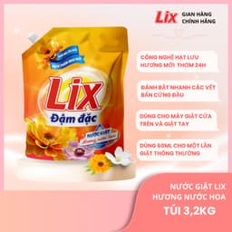 Thumbnail Combo 2 Túi nước giặt Lix đậm dặc hương nước hoa 3.2Kg bảo vệ da tay sạch thơm như mới - 2C-NGH47 2