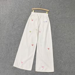 Thumbnail Quần Kaki Thêu Nơ Bigsize Nữ Dáng Suông Ống Rộng Cá Tính Lưng Cao Hottrend Cho Chubby Q543 2
