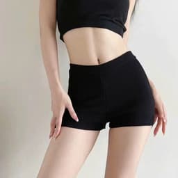 Thumbnail Quần đùi nữ Orie Choobe legging ôm biker short lưng cao vải gân tăm dày dặn co giãn tốt basic QS26 3