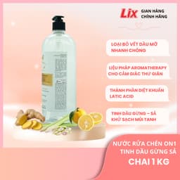 Thumbnail Combo 3 chai nước rửa chén On1 1kg/ chai tinh dầu hương gừng sả / gừng cam tổng dung tích 3kg 2