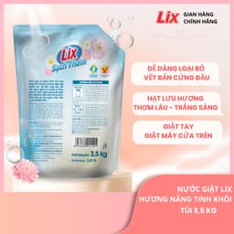Thumbnail Combo 2 túi nước giặt Lix 3,5KG/ túi hương nắng tinh khôi Lixco Việt Nam nước giặt Lix cho giặt tay và giặt máy 2C-17503 2