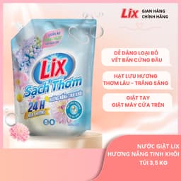 Thumbnail Combo 2 túi nước giặt Lix 3,5KG/ túi hương nắng tinh khôi Lixco Việt Nam nước giặt Lix cho giặt tay và giặt máy 2C-17503 1