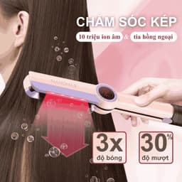 Thumbnail Máy Uốn Duỗi Tóc Cao Cấp Nanomax SM-868, 3in1 Vừa Uốn Duỗi Vừa Chải Tơi Tóc, Nẹp Máy Ceramic Gắn Lược Tháo Rời 4