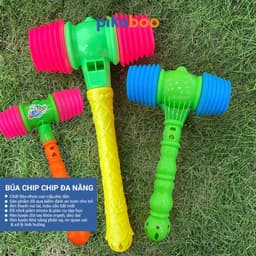 Thumbnail Búa nhựa hơi 2 đầu Pikaboo, chất liệu nhựa ABS an toàn, kích thích trí tuệ và tư duy phản xạ của bé 2