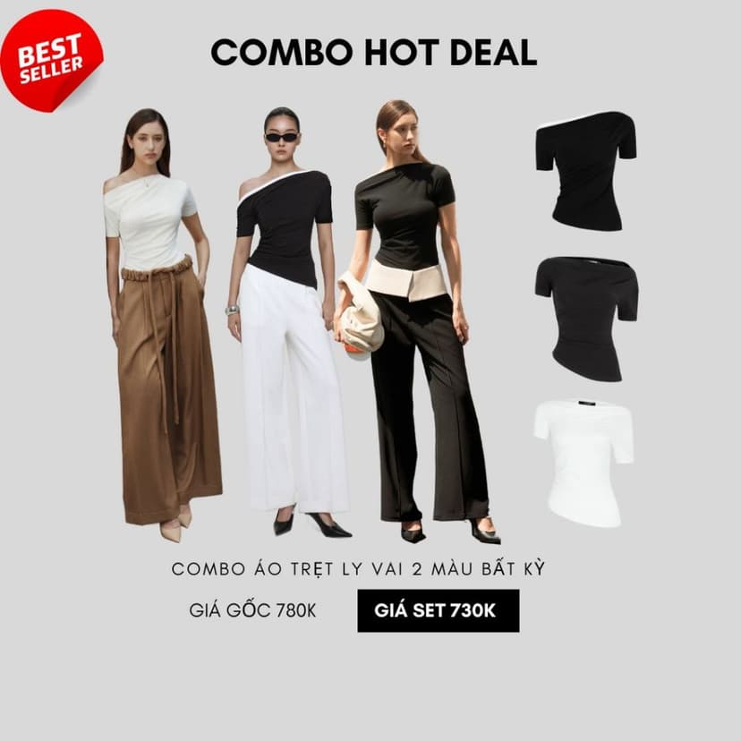 Ảnh COCO SIN - Áo Kiểu Nữ Lệch Vai Thun Bestseller 1