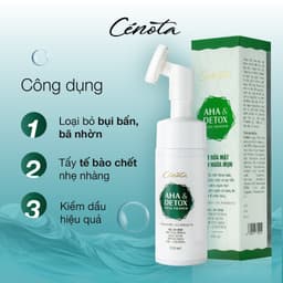 Thumbnail Bọt Rửa Mặt Ngừa Mụn Unisex CENOTA AHA & DETOX 150ml, Sữa Rửa Mặt Kiềm Dầu 2