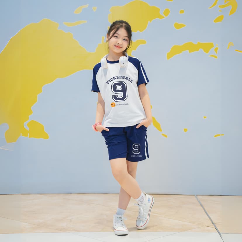 Ảnh Bộ cộc tay bé gái Số 9 size từ 15-40kg chất thun cotton - Quần áo trẻ em nữ Loza Kids BF338 2