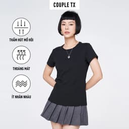 Thumbnail Áo Thun Nữ Couple TX Cổ Tròn Basic Vải Đốm Form Slim Ôm WTS 2375 3