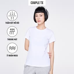 Thumbnail Áo Thun Nữ Couple TX Cổ Tròn Basic Vải Đốm Form Slim Ôm WTS 2375 2