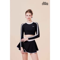 Thumbnail Bộ đồ bơi Nữ BIKINI PASSPORT kiểu Đồ bơi BIKINI PASSPORT hai mảnh váy tay dài - Đen Trắng - BS1022_BL 4