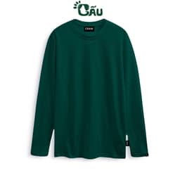 Thumbnail Áo thun tay dài Gấu 194 vải coton dày dặn, mềm mịn, co dãn - form regular Unisex - Trơn TD 2