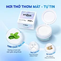 Thumbnail Bột trắng răng Smilee PAP+ làm răng trắng sáng, loại bỏ vi khuẩn mảng bám ố vàng, thơm miệng sau liệu trình sử dụng 2