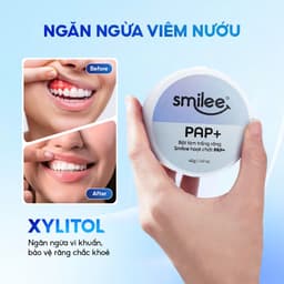 Thumbnail Bột trắng răng Smilee PAP+ làm răng trắng sáng, loại bỏ vi khuẩn mảng bám ố vàng, thơm miệng sau liệu trình sử dụng 3