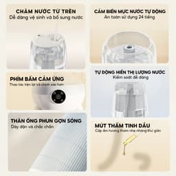 Thumbnail Máy phun sương tạo ẩm AQUA HUS101R 3.5L có khay khuếch tán tinh dầu, phun sương cấp ẩm 3
