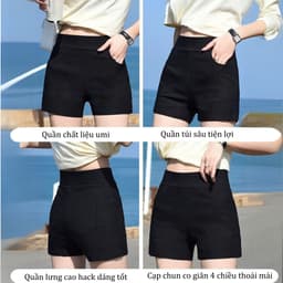 Thumbnail Quần đùi nữ vải umi co giãn 4 chiều - Quần legging đùi nữ Loza LQ035225 2