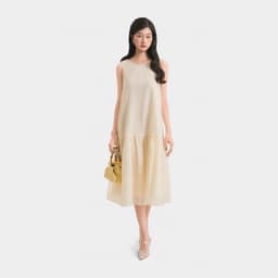 Thumbnail Đầm Kiểu Nữ MARC FASHION Form Suông Sát Nách Thắt Nơ Lưng - CBLH073023 3