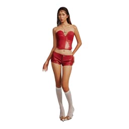 Thumbnail TATICHU - BAE Red Leather Short Pants - Quần Short Da Đỏ BAE 2