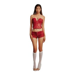 Thumbnail TATICHU - BAE Red Leather Short Pants - Quần Short Da Đỏ BAE 3