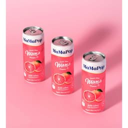 Thumbnail Thùng 4 lon nước trái cây sparkling MaMaPop vị Bưởi Hồng (330ml/lon) - MP032 1