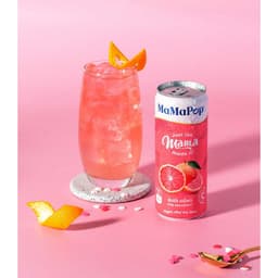 Thumbnail Thùng 4 lon nước trái cây sparkling MaMaPop vị Bưởi Hồng (330ml/lon) - MP032 3