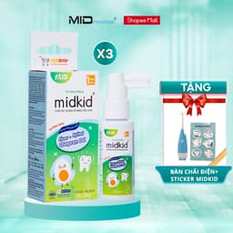 Thumbnail Combo 3 hộp Xịt chống sâu răng Midkid vị nho 30ml cho bé từ 1 tuổi - Tặng Bàn chải điện + Sticker 1