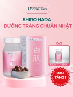 Thumbnail Viên Uống Trắng Da, Ngăn Ngừa Lão Hóa, Sạm Nám, Tàn Nhang Giúp Da Đều Màu Từ Thiên Nhiên Shiro Hada Genki Fami Nhật Bản 1