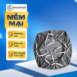 Thumbnail Vỏ bọc mâm ghế công thái học Nghia Furniture VB-01 chất liệu vải nhung mềm, êm ái, đàn hồi cao 1
