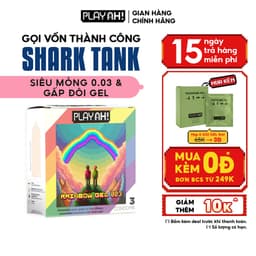 Thumbnail Bao Cao Su PlayAh Rainbow Gel 003 Hộp 3/10 Size 52mm siêu mỏng nhiều gel 1