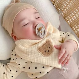 Thumbnail - Khăn yếm xô tam giác organic 6 lớp / khăn 2 cúc bấm cho Bé - Khăn yếm 1