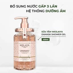 Thumbnail Set 2 sữa tắm dưỡng trắng cánh hoa hông Damask Weilaiya Shower Gel 450ml làm sạch và sáng da 2