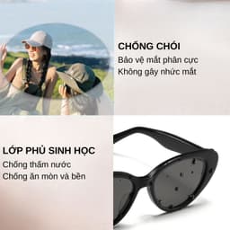 Thumbnail Kính Mát Phân Cực Mắt Mèo Nam Nữ AORON Hot Trend 2025 Chất Liệu TR90 Bền Bỉ Chống Tia UV400 4