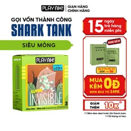 Thumbnail Bao Cao Su PlayAh Super Invisible Siêu Mỏng Hộp 3/10 size 52mm, nhiều gel, truyền nhiệt 1