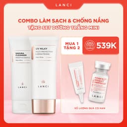Thumbnail Bộ đôi Sữa chống nắng 50g và Sữa rửa mặt 100g LANCI giúp làm sạch và bảo vệ da 1