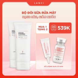 Thumbnail Combo 2 Sữa rửa mặt dịu nhẹ LANCI giúp sạch sâu, làm sáng da 100g x2 1