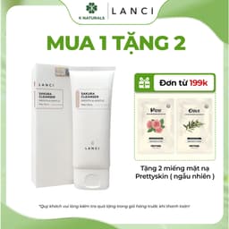 Thumbnail Sữa rửa mặt dưỡng da Lanci Sakura Cleanser hỗ trợ cấp ẩm làm trắng da mặt 100g K Naturals 1